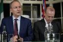 Tanaiste Micheal Martin (left) and Northern Ireland Secretary Chris Heaton-Harris, at Farmleigh House, Dublin during the British-Irish Intergovernmental Conference. Picture date: Tuesday November 28, 2023.