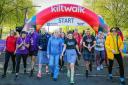 Judy Murray and Sir Tom Hunter waved walkers off at the start (Elaine Livingstone/PA)