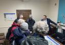 Attendees at the public consultation with Steven Hearn (in shirt and jacket).