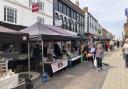 Whitchurch High Street on a market day.