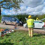 Emergency crews at the incident at Steel Heath