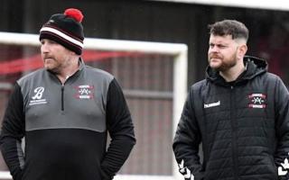 Manager Adam Shillcock and assistant Martyn Davies.