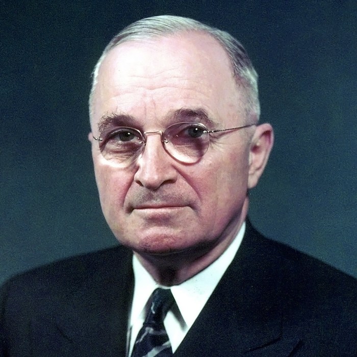 Portrait of Harry S. Truman, the 33rd President of the United States