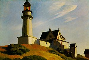 The Lighthouse at Two Lights by Hopper