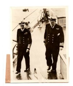 Capt William Makeig-Jones with King George VI