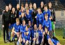 Cammell Laird 1907 FC celebrate winning the Wirral FA Senior Cup