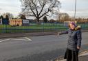 CROSSING: Cllr Jill Desayrah would like to see a crossing and believes parking problems on Tetbury Drive will be pushed somewhere else by proposed parking restrictions