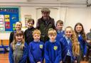 Kidderminster Harriers manager Phil Brown visits Wolverley Sebright Primary School