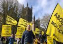 PROTEST: Graham Smith organised the Abolish the Monarchy protest outside Worcester Cathedral ahead of Queen Camilla's visit