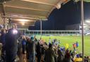 Worcester City fans applaud the players after the 7-0 win over Roman Glass St George on Wednesday night