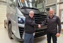 Mick Pegg, White Logistics commercial manager (left) and John McLeister, HVS chief commercial officer (right)