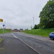 AIR AMBULANCE: The entrance to the Copcut Rise estate