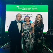 University of Worcester’s Director of Sustainability, Katy Boom, (centre) picked up Highly Commended in the Nature Positive category at the Green Gown Awards