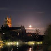 RISING: Flooding in Worcester, pictured in January