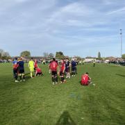 Worcester City players dejected at full time