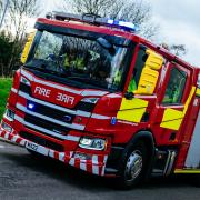 Three garden sheds and five fence panels were found on fire in Green Lane, Worcester on Sunday evening