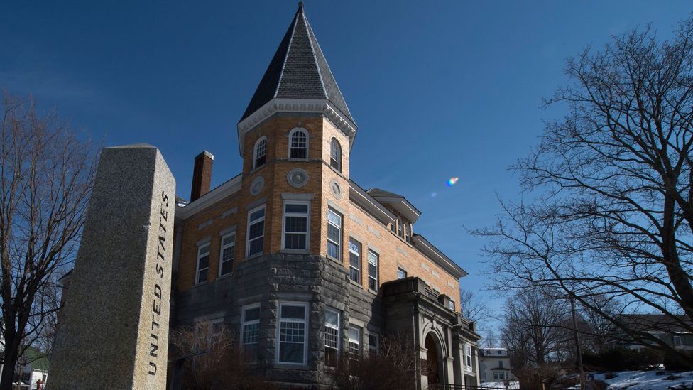 The Haskell Library sits on the border between Vermont in the US and Quebec in Canada (Credit: DON EMMERT/AFP/Getty Images)