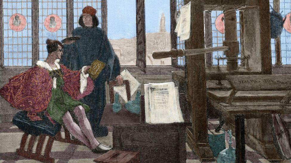 Humanist and scholar Aldus Manutius revolutionised the printing industry by printing in 'aldino', or italic, type  (Credit: PRISMA ARCHIVO/Alamy)
