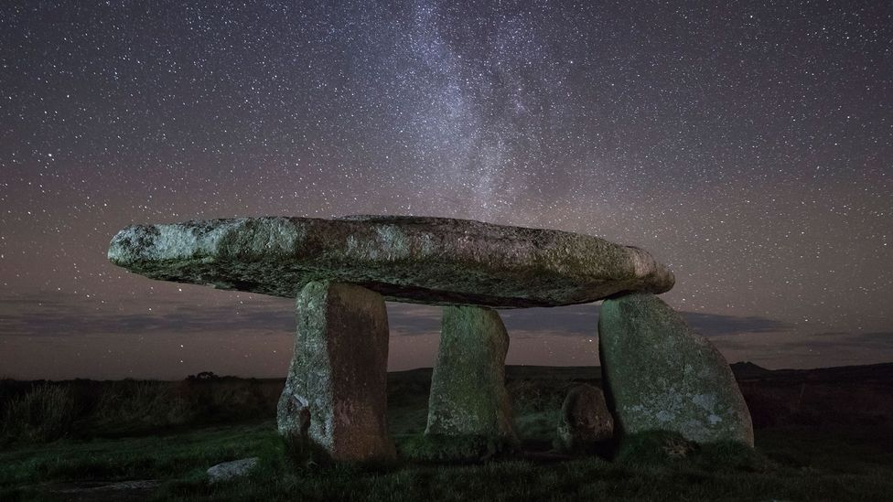 The Milky Way rises over Lanyon Quoit, a neolithic burial chamber in Land's End, Cornwall (Credit: David Clapp/Getty)