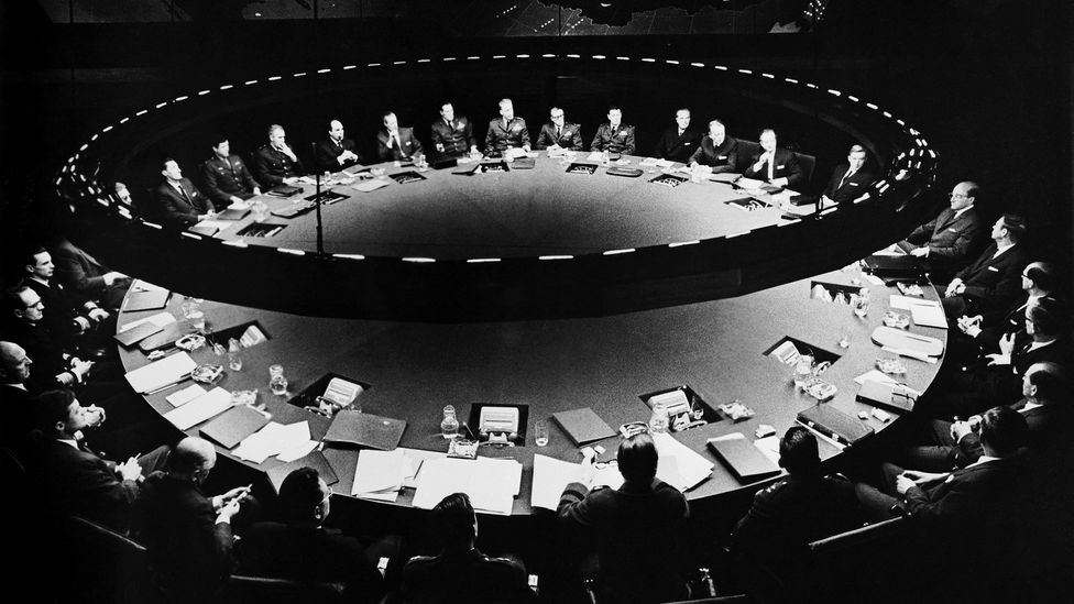 Dr Strangelove or: How I Learned to Stop Worrying and Love the Bomb satirises Cold War fears of a nuclear conflict (Credit: Alamy)