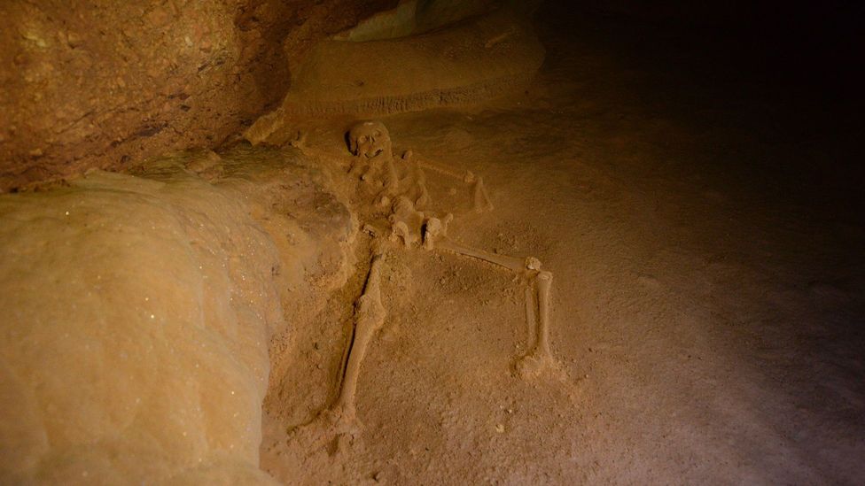 There are 21 recorded human skeletons inside ATM Cave (Credit: Belize Tourism Board)