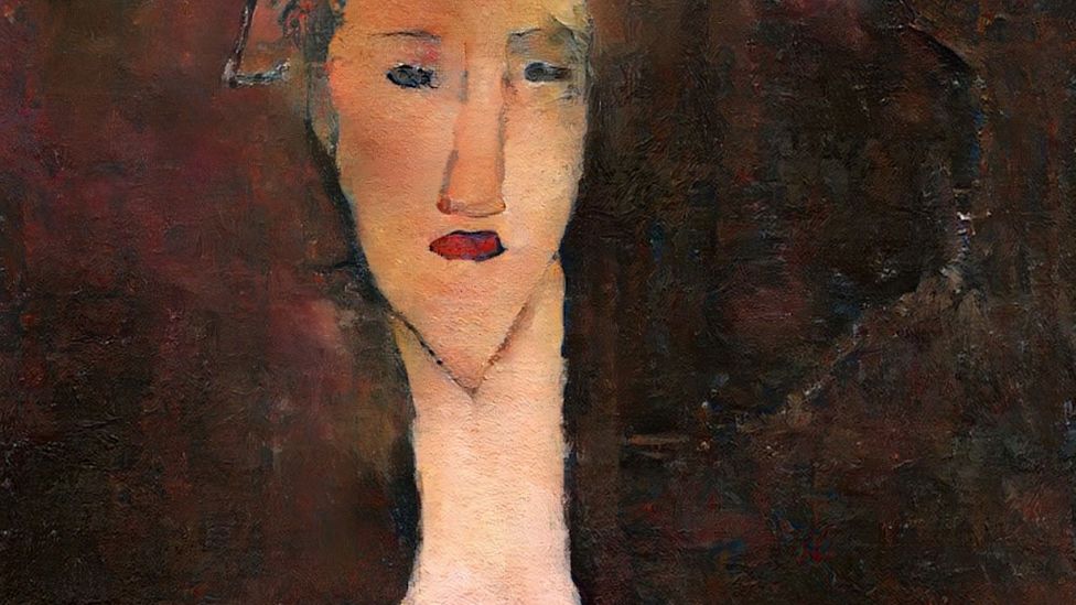 Oxia Palus have brought to light the existence of a woman in Modigliani's Portrait of a Girl (c 1917), which the artist once attempted to conceal (Credit: Oxia Palus)