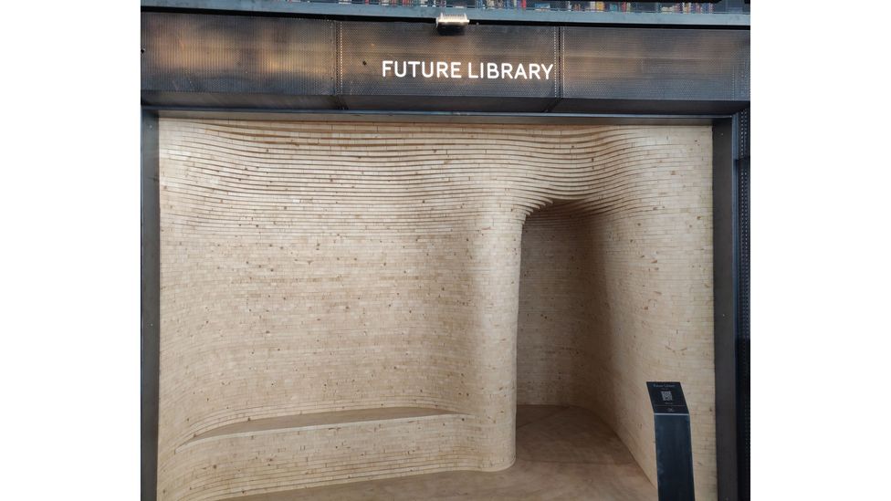 The entrance to the Silent Room in Oslo's main city library (Credit: Richard Fisher)