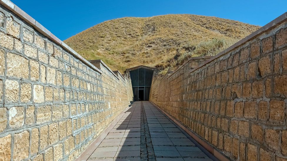 Passageway into King Midas Burial Mound at Gordion, Turkey